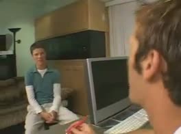 two boys in an office